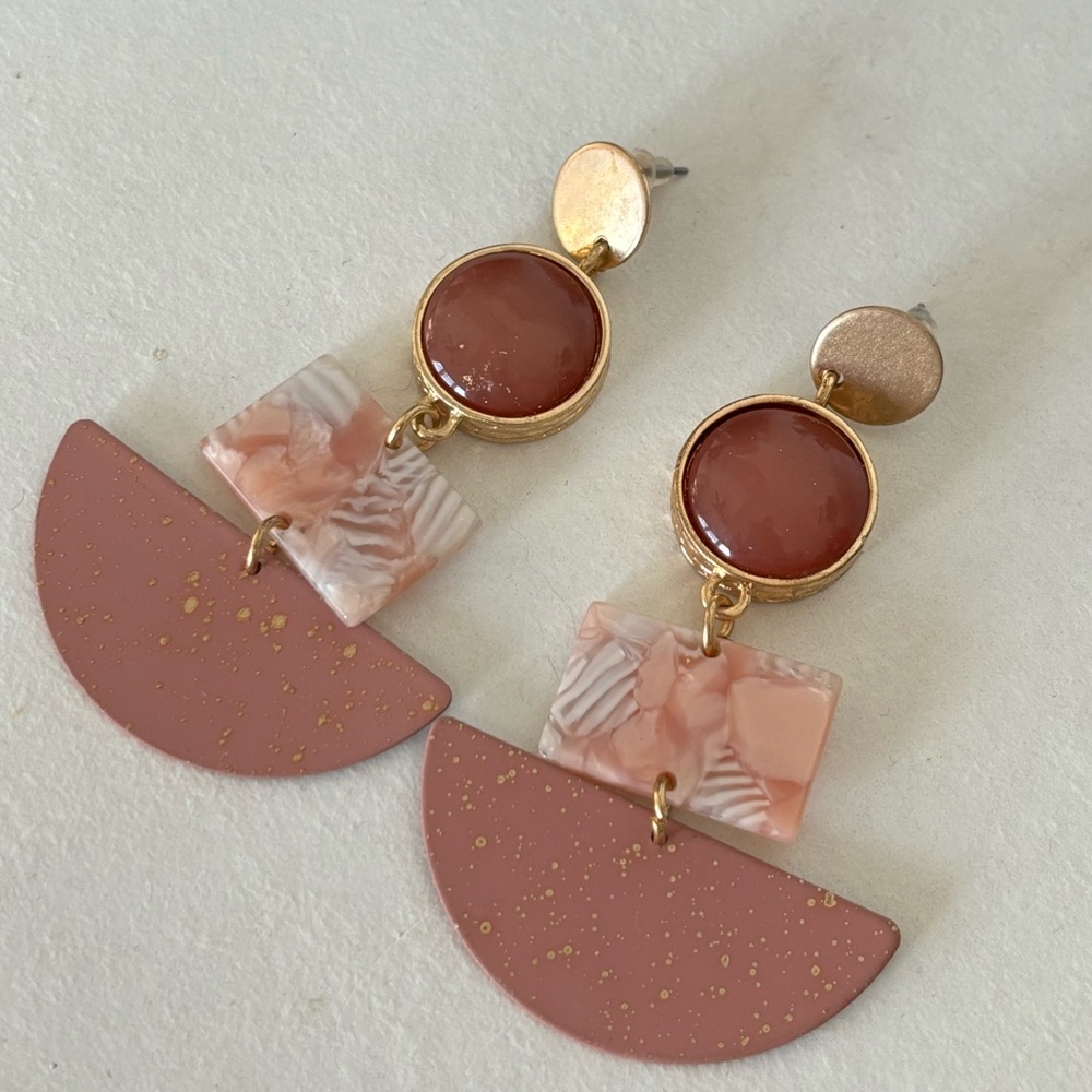 Earrings Pink Dangle